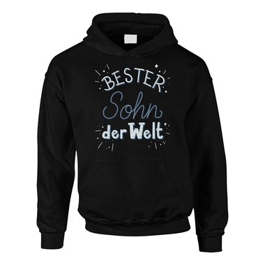 Kinder Hoodie - Bester Sohn der Welt schwarz-weiss 152-158