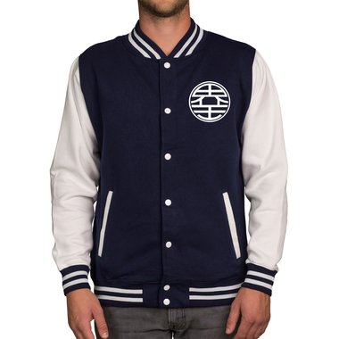 Herren College Jacke - Goku Genkidama dunkelblau-weiss XS