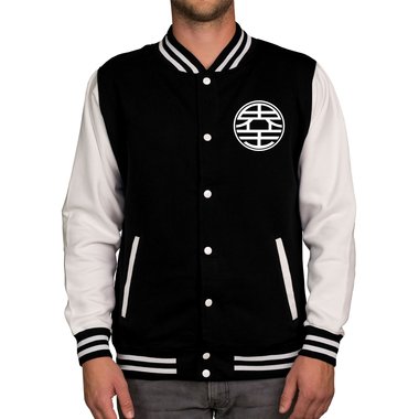 Herren College Jacke - Goku Genkidama dunkelblau-weiss XS