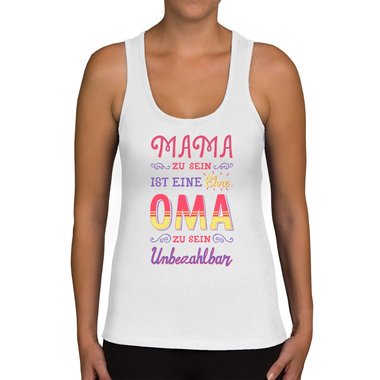 Damen Tank Top - Oma sein - Unbezahlbar hellgrau-rot XS