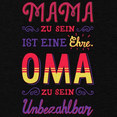 Damen T-Shirt U-Boot-Ausschnitt - Oma sein - Unbezahlbar oliv-rot XS