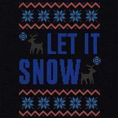 Damen T-Shirt - Let it snow weiss-blau XXL