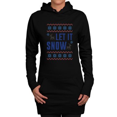 Damen Long Hoodie - Let it snow