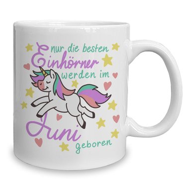 Kaffeebecher - Tasse - Einhorn Geburtsmonat