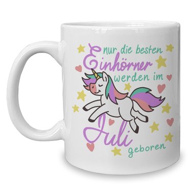 Kaffeebecher - Tasse - Einhorn Geburtsmonat