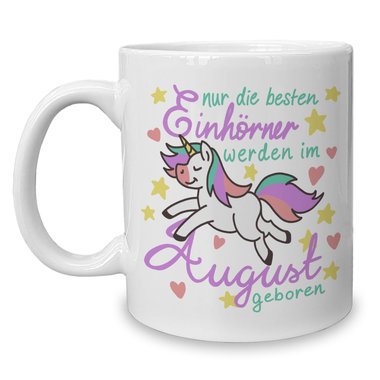 Kaffeebecher - Tasse - Einhorn Geburtsmonat