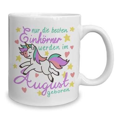 Kaffeebecher - Tasse - Einhorn Geburtsmonat