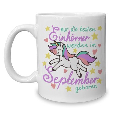 Kaffeebecher - Tasse - Einhorn Geburtsmonat