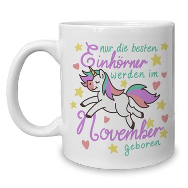 Kaffeebecher - Tasse - Einhorn Geburtsmonat