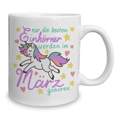 Kaffeebecher - Tasse - Einhorn Geburtsmonat