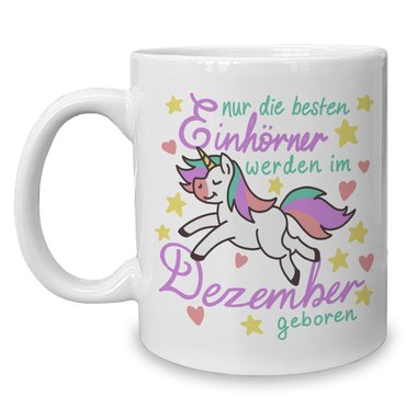 Kaffeebecher - Tasse - Einhorn Geburtsmonat Januar