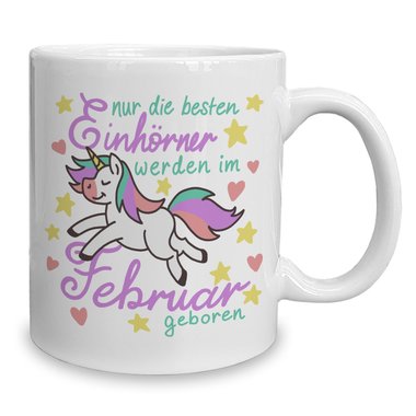 Kaffeebecher - Tasse - Einhorn Geburtsmonat Januar