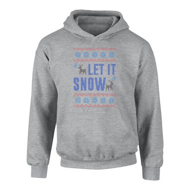 Kinder Hoodie - Let it snow schwarz-blau 152-158