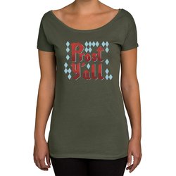 Damen T-Shirt U-Boot-Ausschnitt - Prost Yall