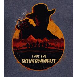 Herren T-Shirt - V-Ausschnitt - Wild West Cowboy