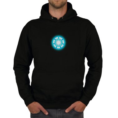 Herren Hoodie - Arc Reactor - Stark schwarz-cyan 5XL