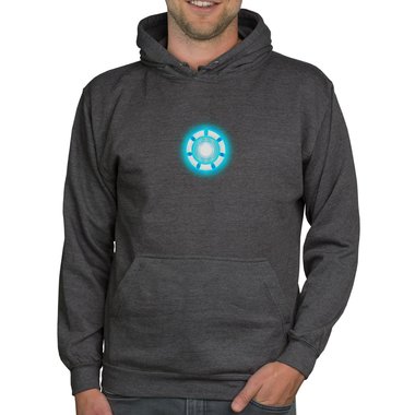 Herren Hoodie - Arc Reactor - Stark schwarz-cyan 5XL