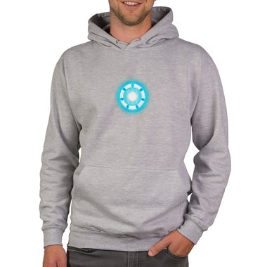 Herren Hoodie - Arc Reactor - Stark schwarz-cyan 5XL