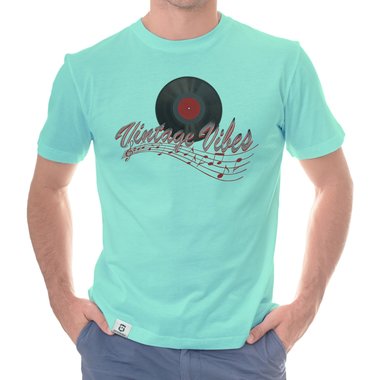 Herren T-Shirt - Vintage Vibes dunkelblau-rot S
