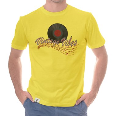 Herren T-Shirt - Vintage Vibes weiss-rot 5XL