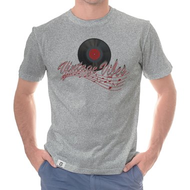 Herren T-Shirt - Vintage Vibes weiss-rot 5XL