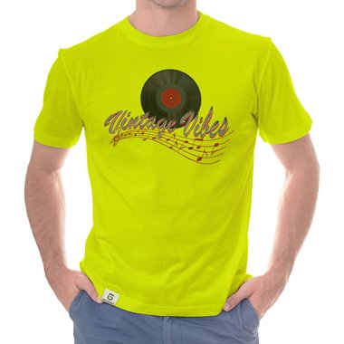 Herren T-Shirt - Vintage Vibes weiss-rot 5XL