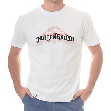Herren T-Shirt - Httengaudi dunkelblau-weiss S