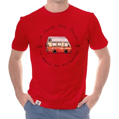 Herren T-Shirt - Ich brauche nur mein Wohnmobil gelb-schwarz S