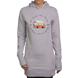 Damen Long Hoodie - Ich brauche nur mein Wohnmobil