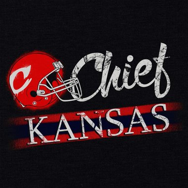 Herren T-Shirt - Chief - Kansas dunkelblau-rot S