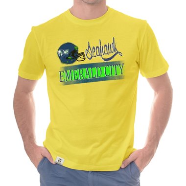 Herren T-Shirt - Seahawk - Emerald City dunkelgrau-dunkelblau S