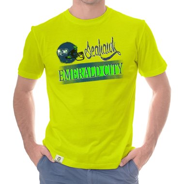 Herren T-Shirt - Seahawk - Emerald City dunkelgrau-dunkelblau S