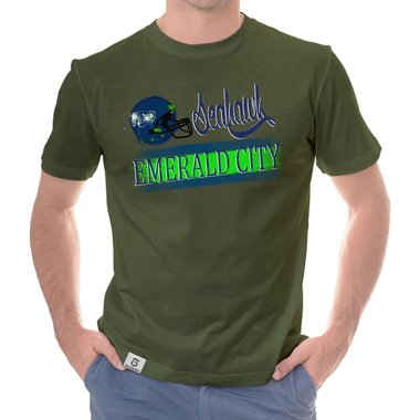 Herren T-Shirt - Seahawk - Emerald City dunkelgrau-dunkelblau S