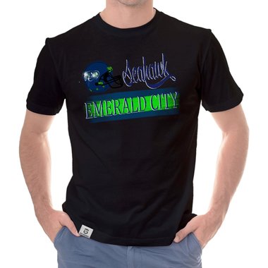 Herren T-Shirt - Seahawk - Emerald City dunkelgrau-dunkelblau S