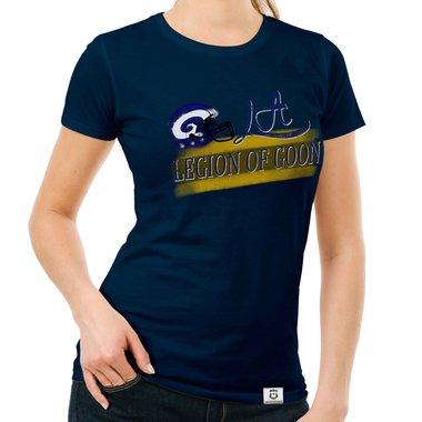 Damen T-Shirt - LA - Legion of Goon dunkelblau-gelb S