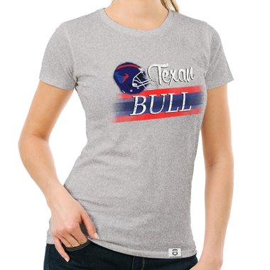 Damen T-Shirt - Texan - Bull weiss-rot XXL