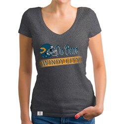 Damen T-Shirt V-Ausschnitt - Da Bear - Windy City