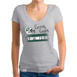 Damen T-Shirt V-Ausschnitt - Green Gang - NY