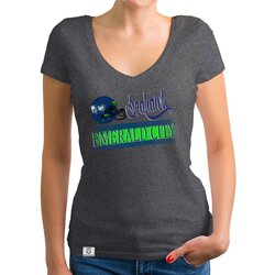 Damen T-Shirt V-Ausschnitt - Seahawk - Emerald City