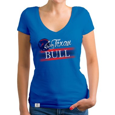 Damen T-Shirt V-Ausschnitt - Texan - Bull