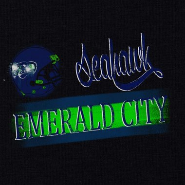 Herren Hoodie - Seahawk - Emerald City dunkelgrau-dunkelblau XS