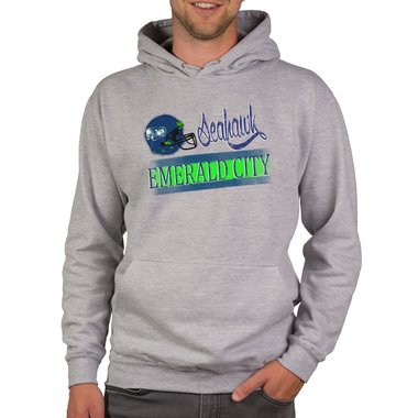 Herren Hoodie - Seahawk - Emerald City schwarz-dunkelblau 5XL