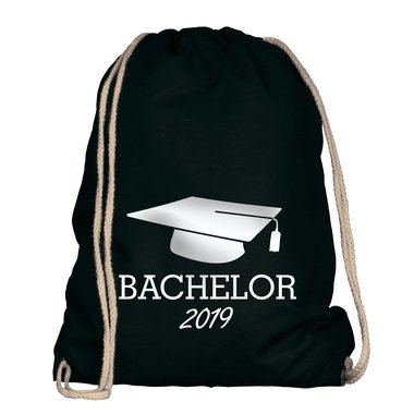 Turnbeutel - Bachelor 2019 natur-rotglitzer