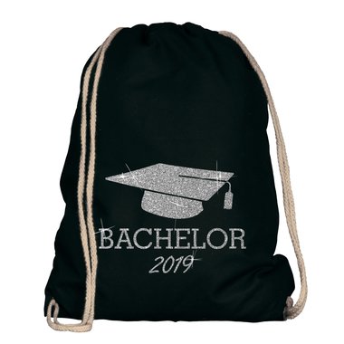 Turnbeutel - Bachelor 2019 natur-rotglitzer