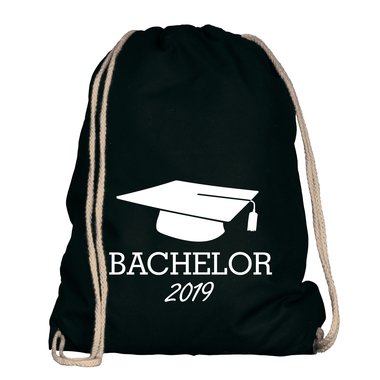 Turnbeutel - Bachelor 2019 natur-rotglitzer