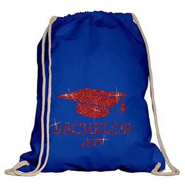 Turnbeutel - Bachelor 2019 natur-rotglitzer