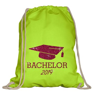 Turnbeutel - Bachelor 2019 natur-rotglitzer
