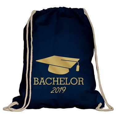 Turnbeutel - Bachelor 2019 natur-rotglitzer