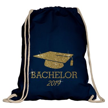 Turnbeutel - Bachelor 2019 natur-rotglitzer