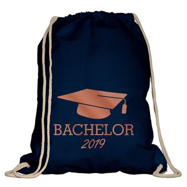 Turnbeutel - Bachelor 2019 natur-rotglitzer